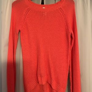 Coral Crochet Sweater